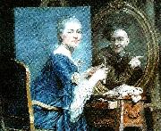 marie suzanne giroust roslin sjalvportratt med maurice quentin USA oil painting artist